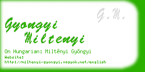 gyongyi miltenyi business card