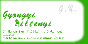gyongyi miltenyi business card